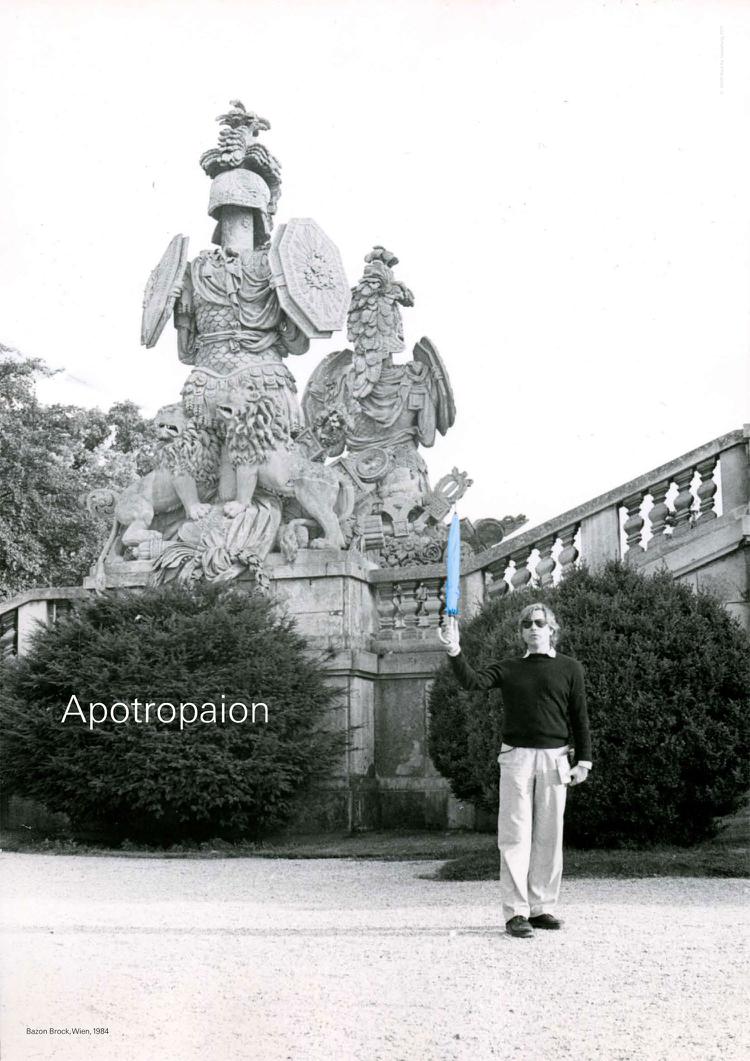 Apotropaion, Bild: Bazon Brock, Wien, 1984 © QART Büro für Gestaltung, 2011.