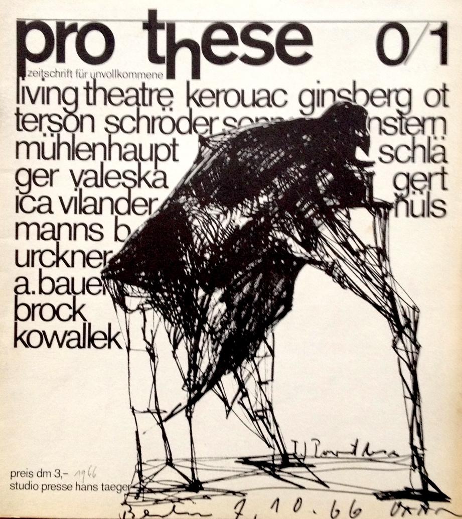 Pro These, Bild: Zeitschrift für Unvollkommene. Nr. 01. Berlin 1966..