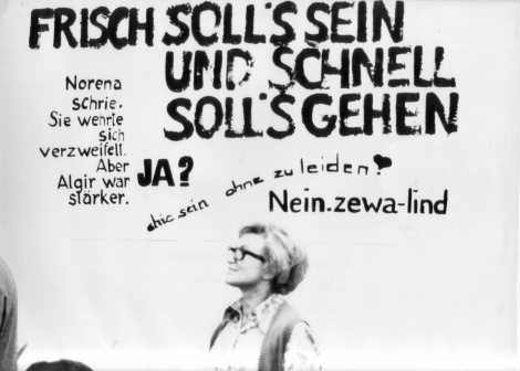 Melusine Huss. Besucherschule documenta 4 1968, Bild: Kassel, Foto: Hans Puttnies.