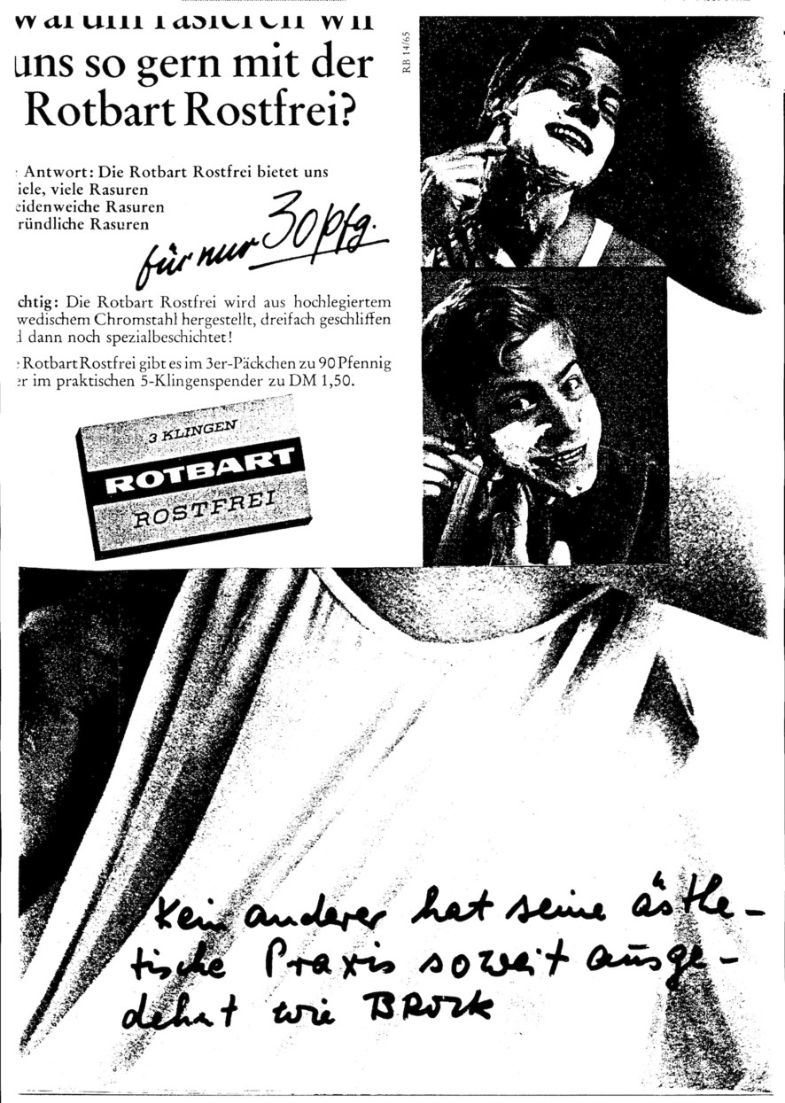 Werbung für Rasierklingen, ca. 1965