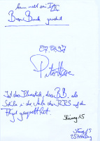 Widmung des Komponisten Peter Heeren an Bazon Brock