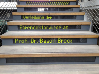 Verleihung der Ehrendoktorwürde der HfG Karlsruhe an Prof. Dr. Bazon Brock