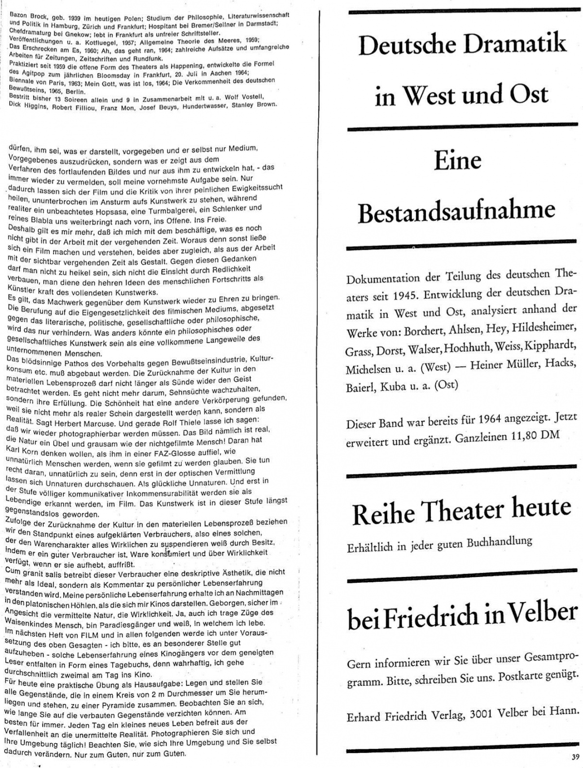 Film Zeitschrift 4/65 Text S.39